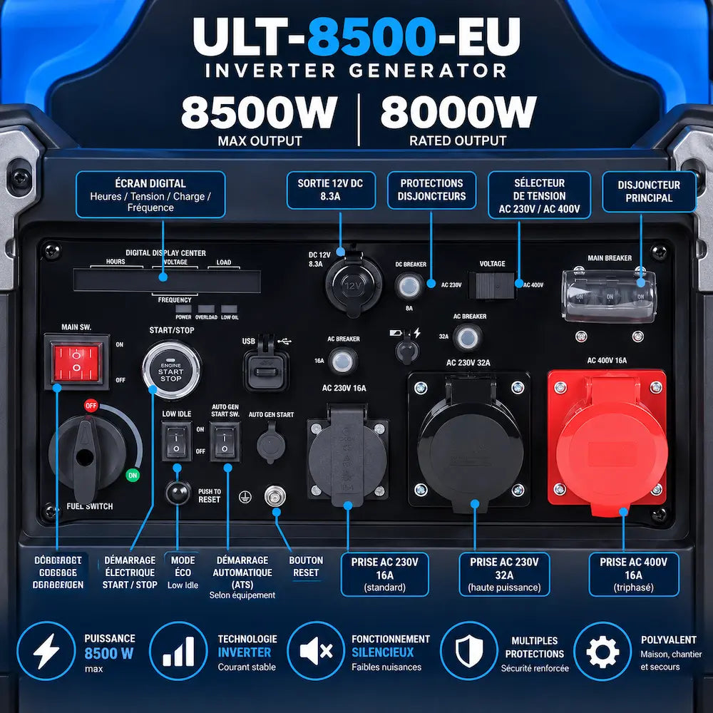 Groupe électrogène Inverter 8500W | ULT-8500-EU