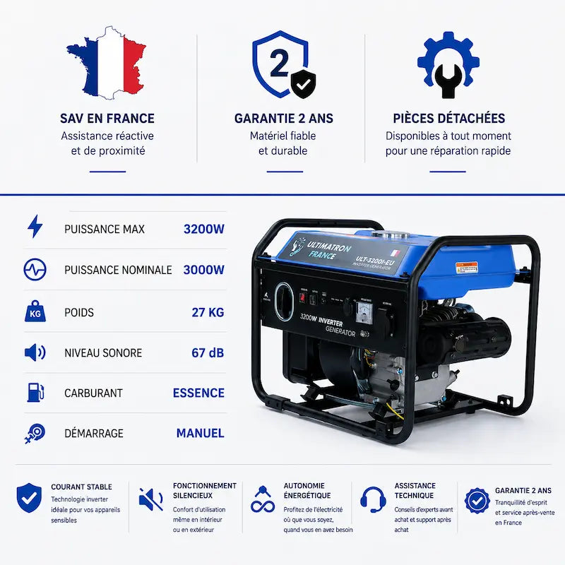 Groupe électrogène inverter 3200W