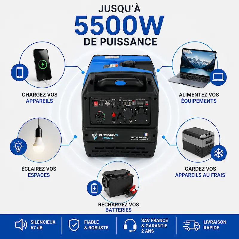 Groupe électrogène portable 5500W
