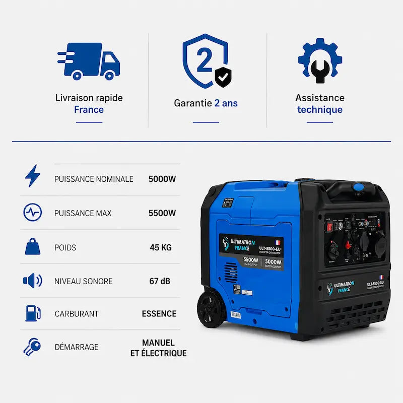 Groupe électrogène portable 5500W