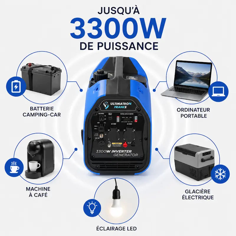 Groupe électrogène portable inverter 3300W